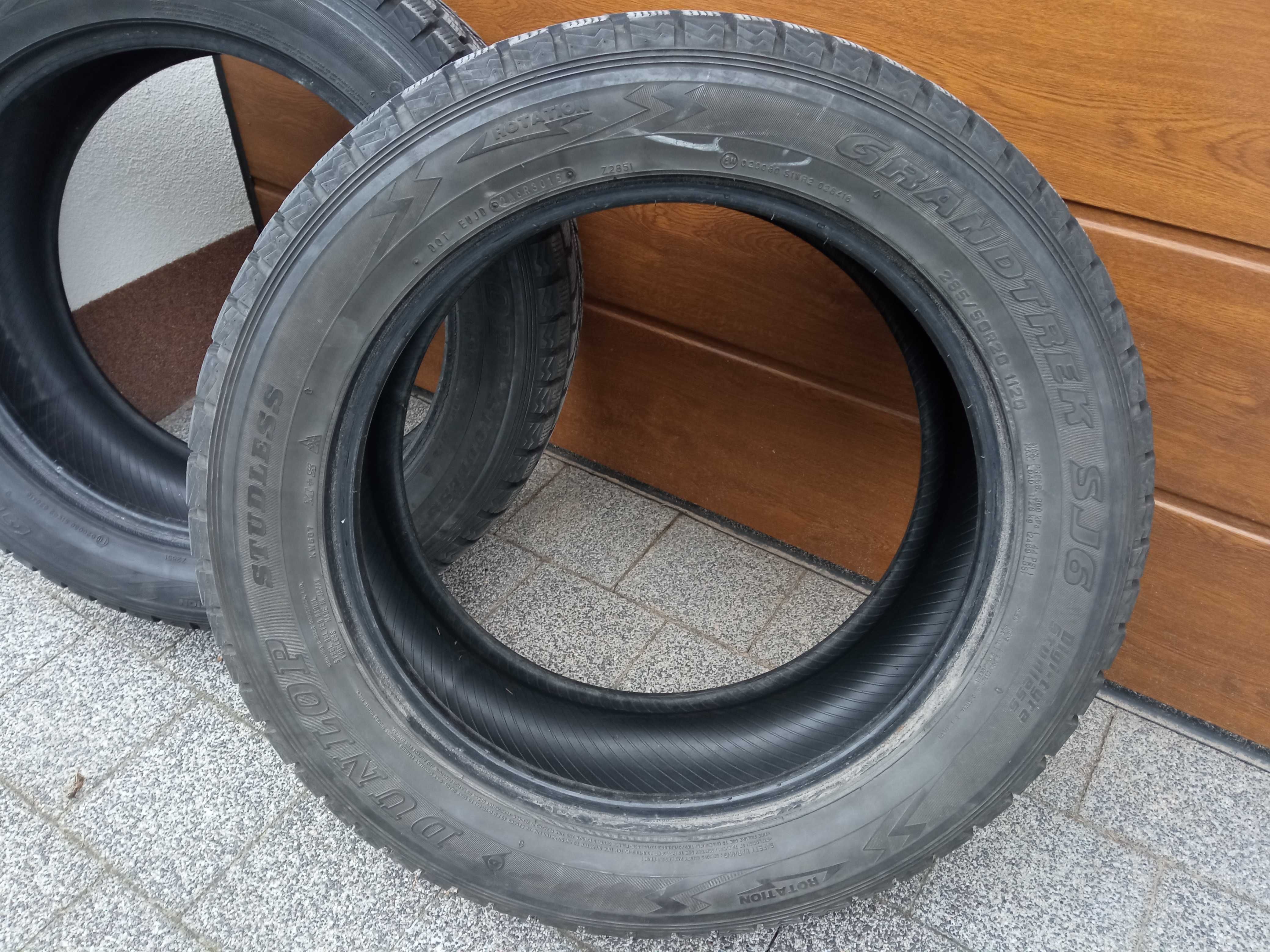 Opony zimowe Land Cruiser 285/50 R20 Dunlop Grandtrek SJ6 bieżnik 9 mm