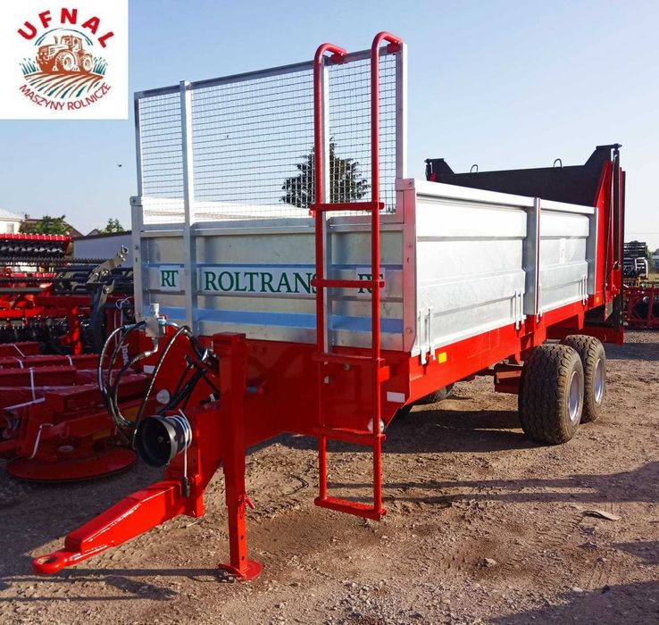 Od ręki! Rozrzutnik 8 Ton adapter pionowy + klapa + posuw hydrauliczny