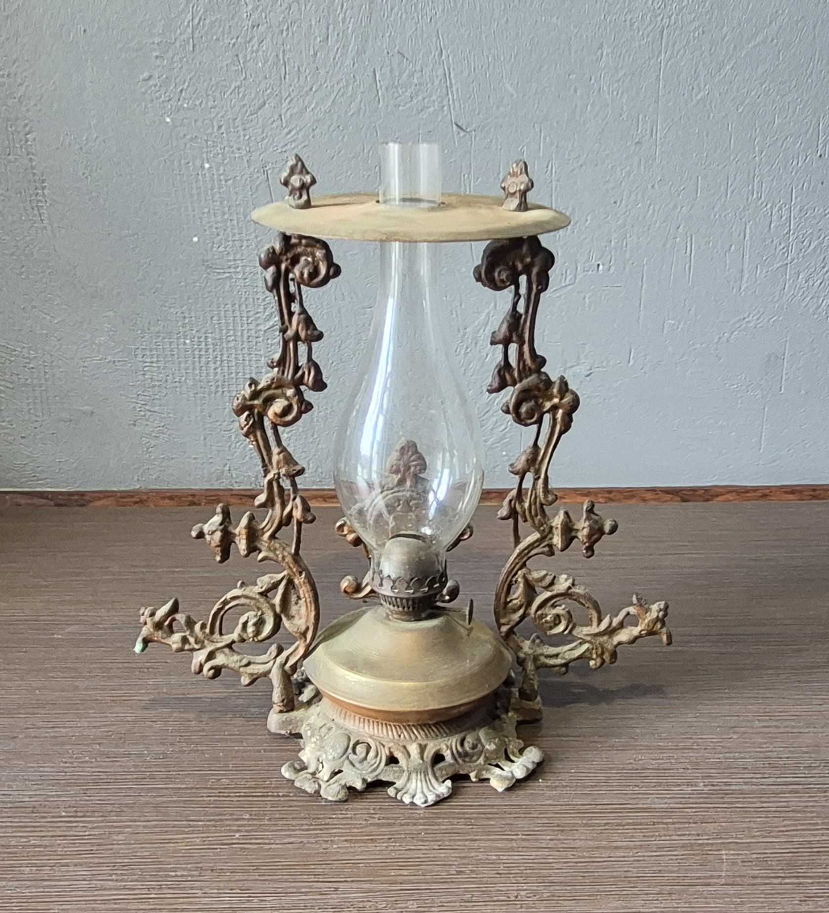 Stara lampa naftowa/kinkiet metalowy