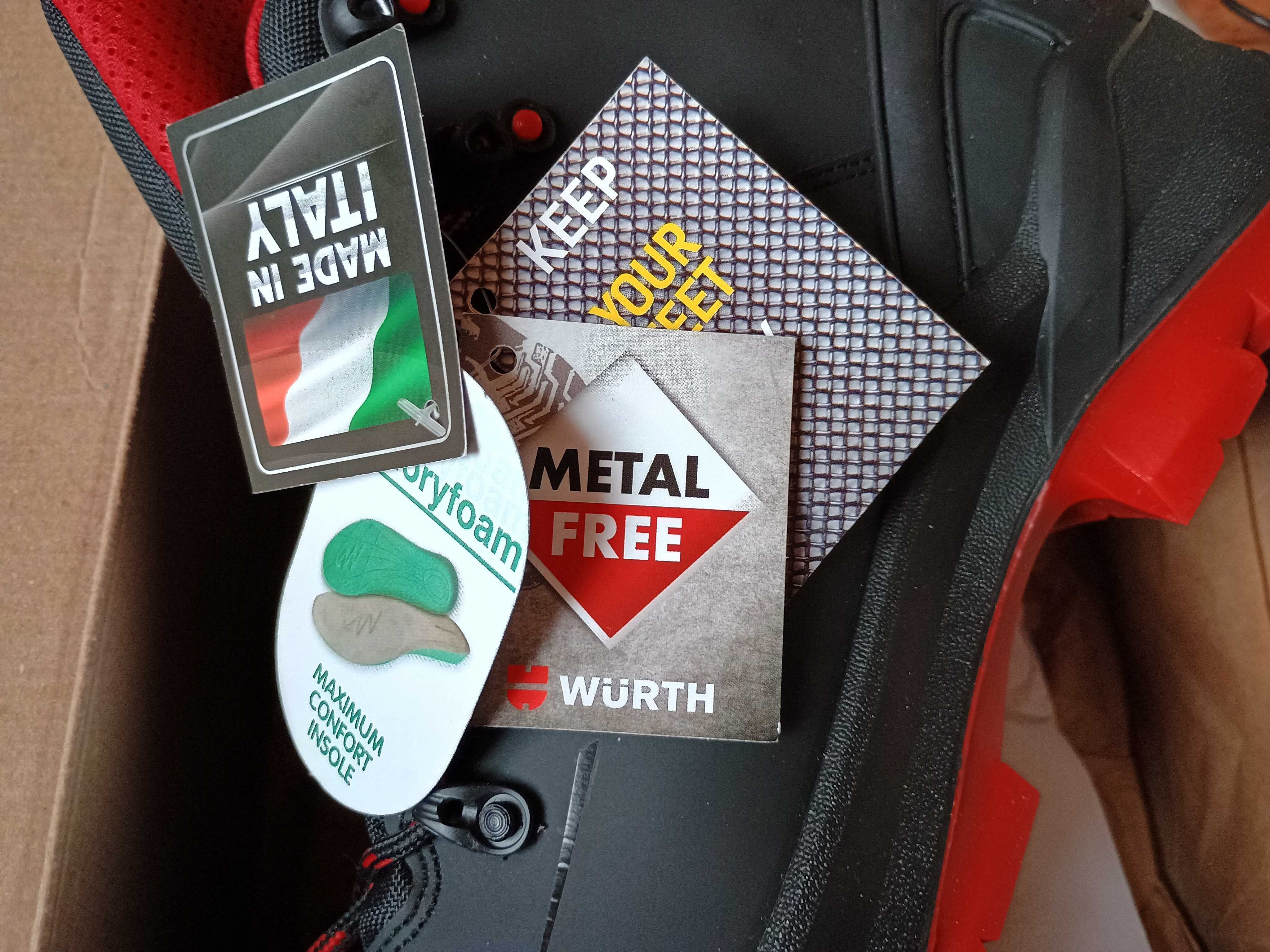 Buty Robocze Wysokie Oddychające Wytrzymałe PRO AIR S3 r. 46 WURTH