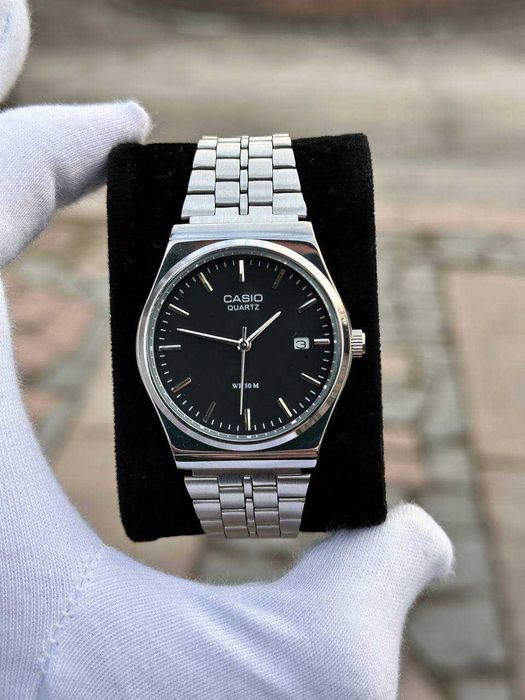 Годинник наручний Casio MTP-VC01 Silver/Black | Часы наручные B145 AQ