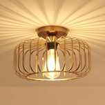 FRIDEKO HOME Lampa sufitowa, metalowa, nowoczesna z metalu miedź