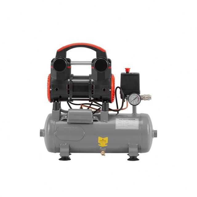 Компресор 9 л, 220 В, безмасляний, 2 циліндра. INTERTOOL PT-0015.