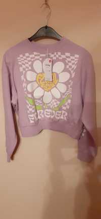 Bluza SINSAY fioletowa w kwiaty dla dziewczynki r.158 NOWA