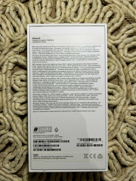 IPhone 14 /128GB + obudowy, kolor biały, zadbany
