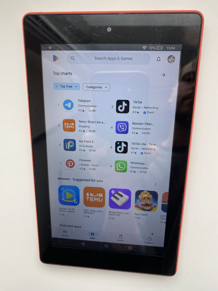 Планшет Amazon Kindle Fire 7 із Google Services+UA Key для дітей/авто
