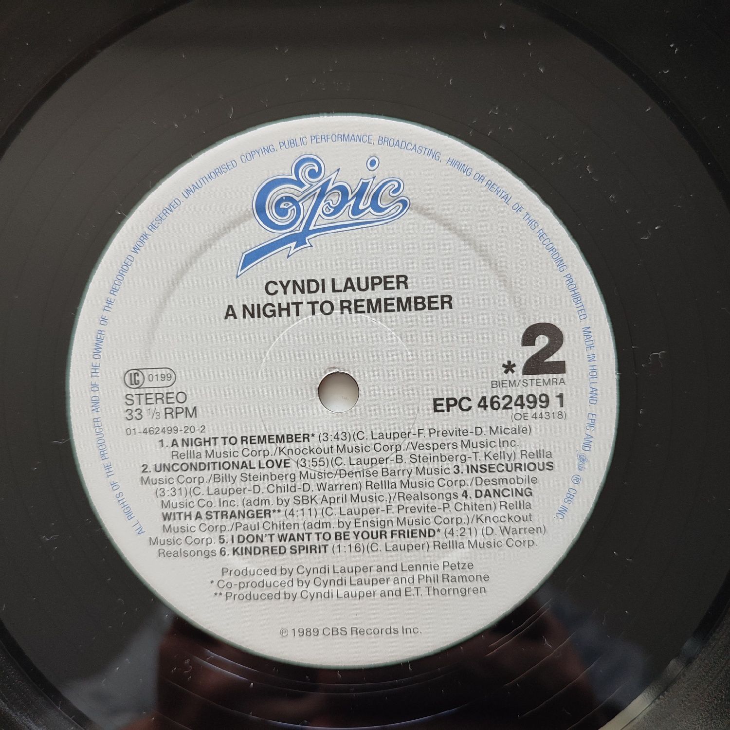 Cyndi Lauper  A Night to Remember