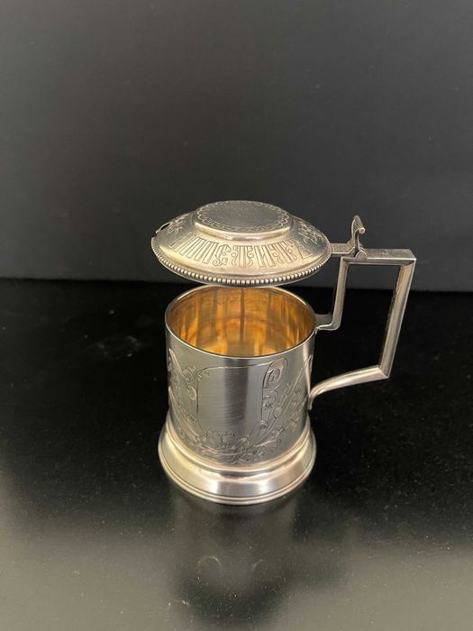 Porta-copo em prata, Rússia, fim do século XIX