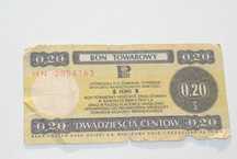 Stary Bon Towarowy Pko 0,20 Dolar Pewex 1979 antyk