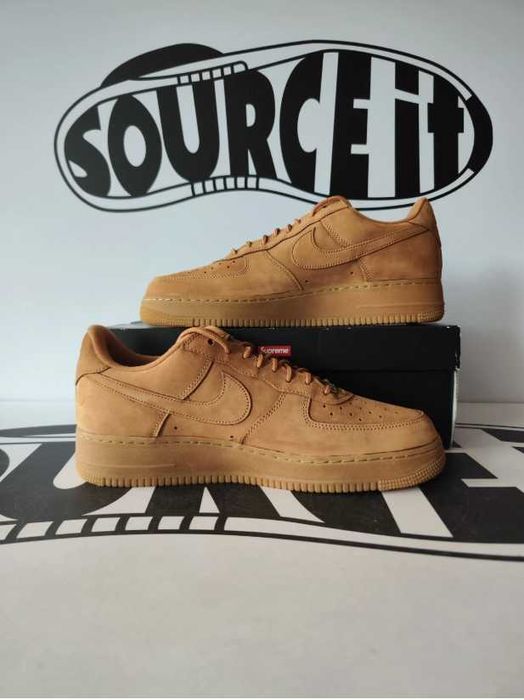 Buty meskie Mokasyny Nike_Air_Force_1_Low_Supreme_Brown R.43