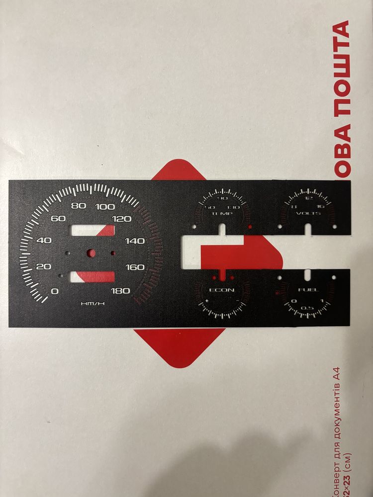 Шкали приладів 2108, 2109 низька в стилі Autogauge