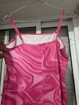 Vestido rosa colado comprido