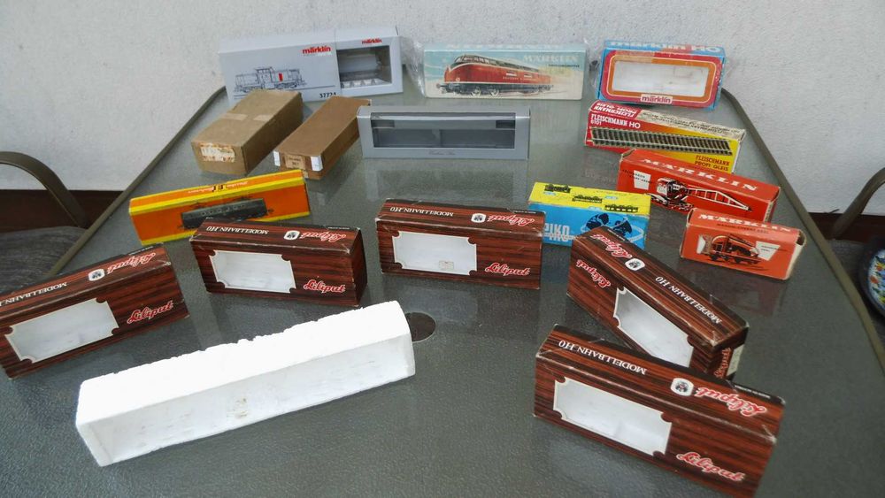 Marklin. Trix. Piko. Liliput. Zeuke. Pudełka do modeli kolejowych.