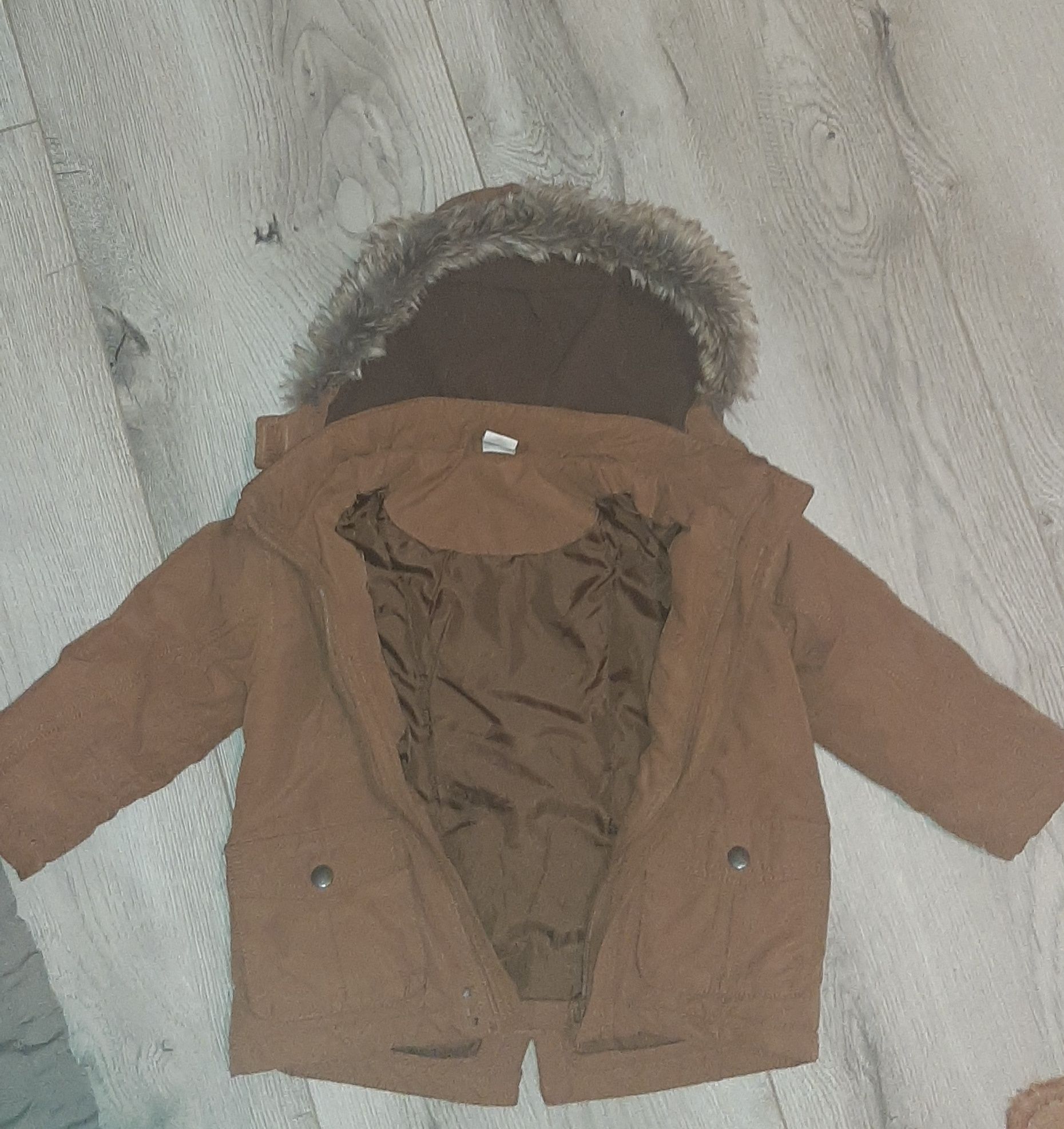 Komplet zimowy kurtka, spodnie narciarskie  H&M rozmiar 86 dla chłopca