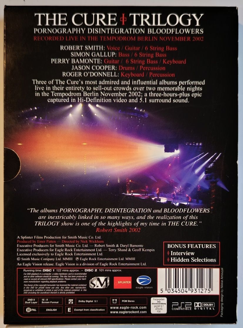 DVD The Cure Trilogy 2003r