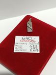 Złoty wisiorek z białego złota z brylantami, złoto próby 585