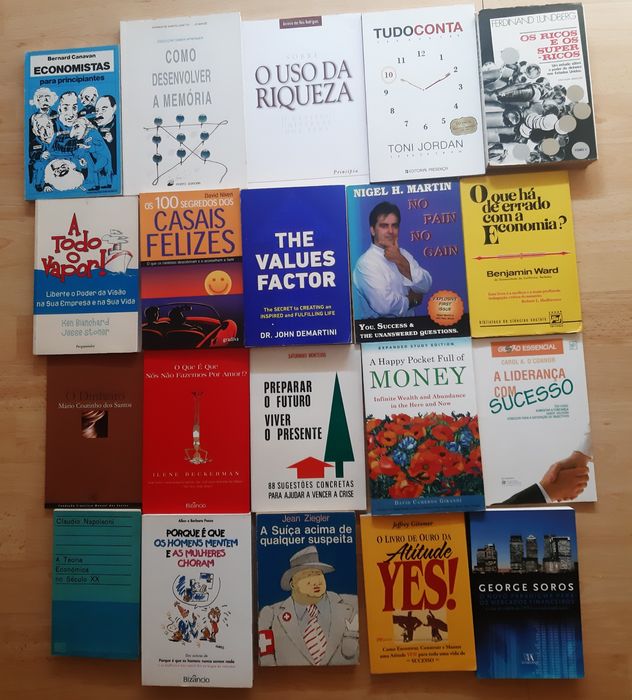 Livros finanças, desenvolvimento pessoal, economia, dinheiro