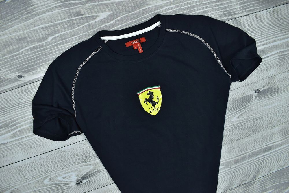 Ferrari Elastyczna Logowana Koszulka Męska / Xl