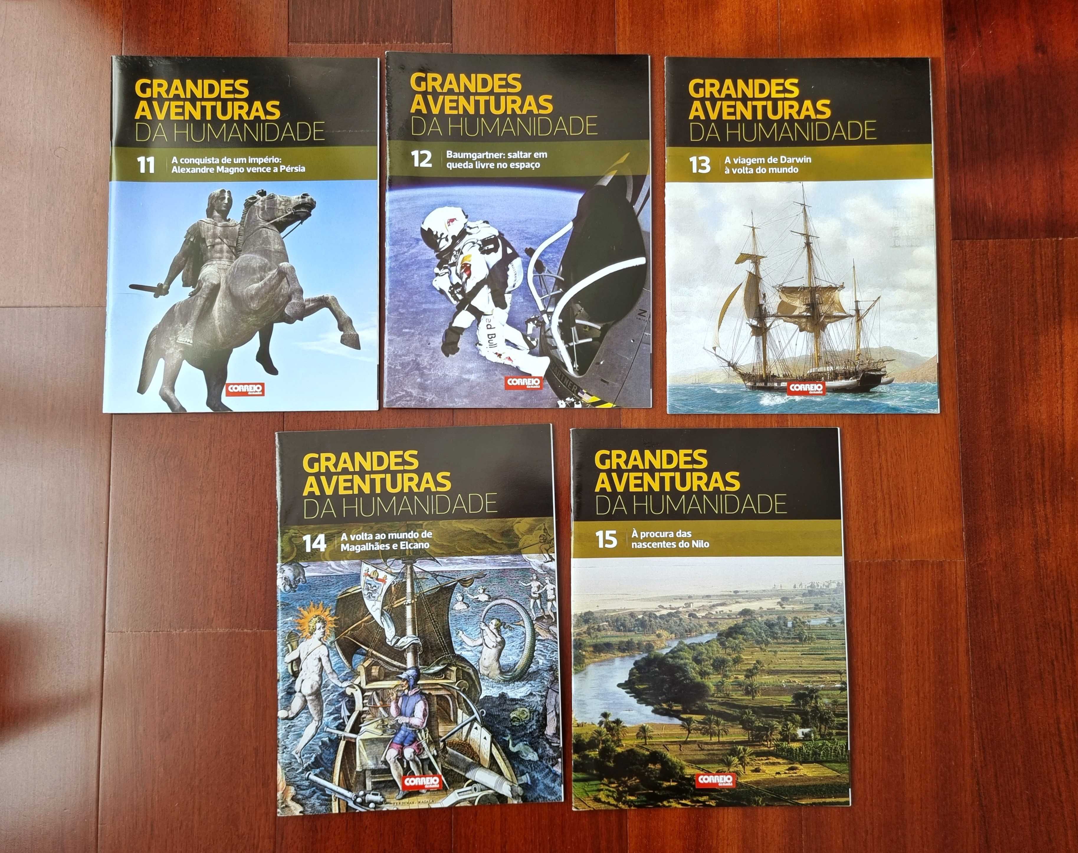 5 Revistas "Grandes Aventuras da Humanidade", volumes 11 a 15