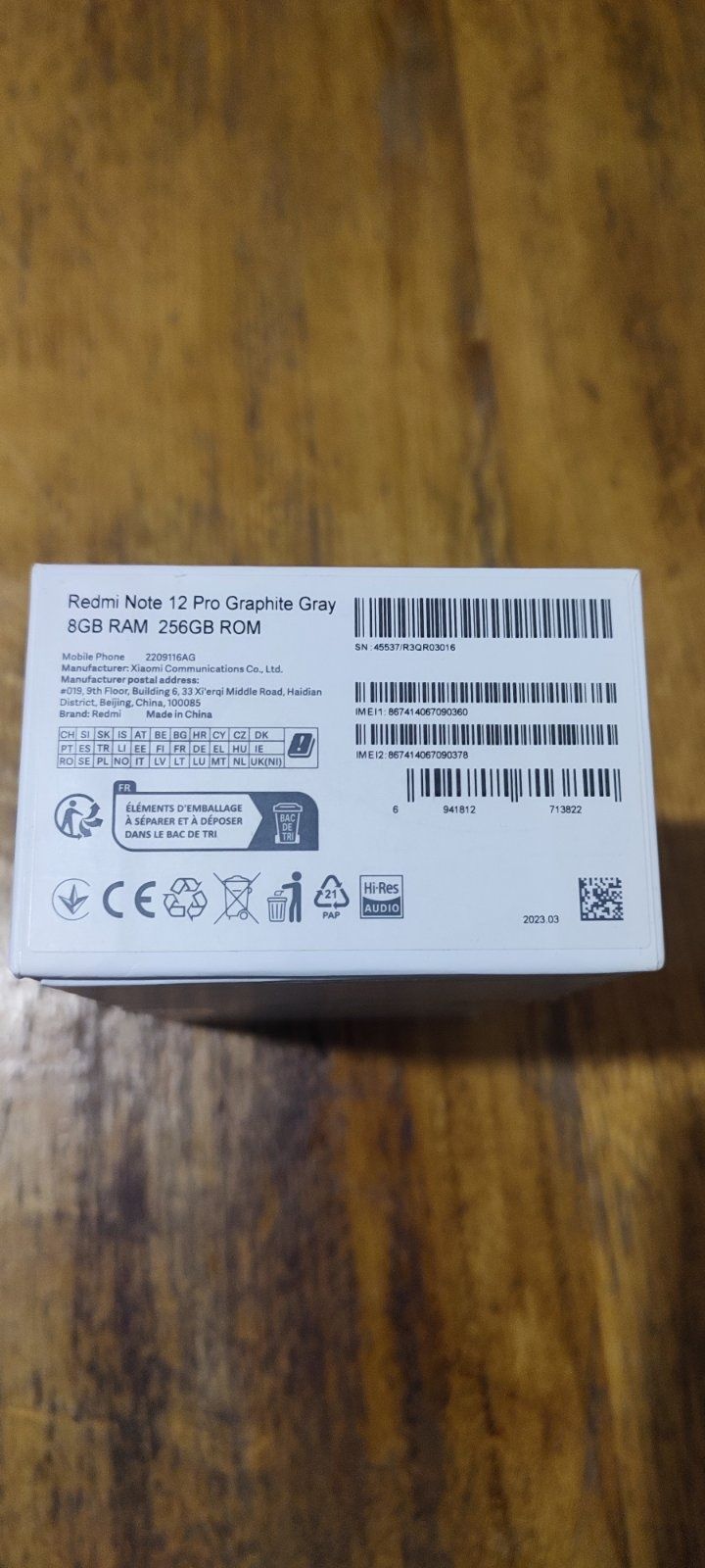 Телефон Xiaomi redmi note 12 pro 4g 8/256