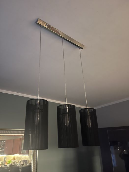 Lampa sufitowa  czarno srebrna