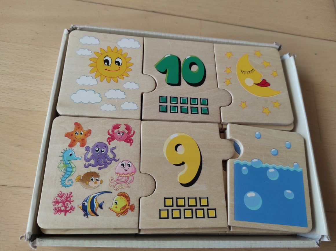43. Puzzle cyfry z drewna Playtive 2-6 lat