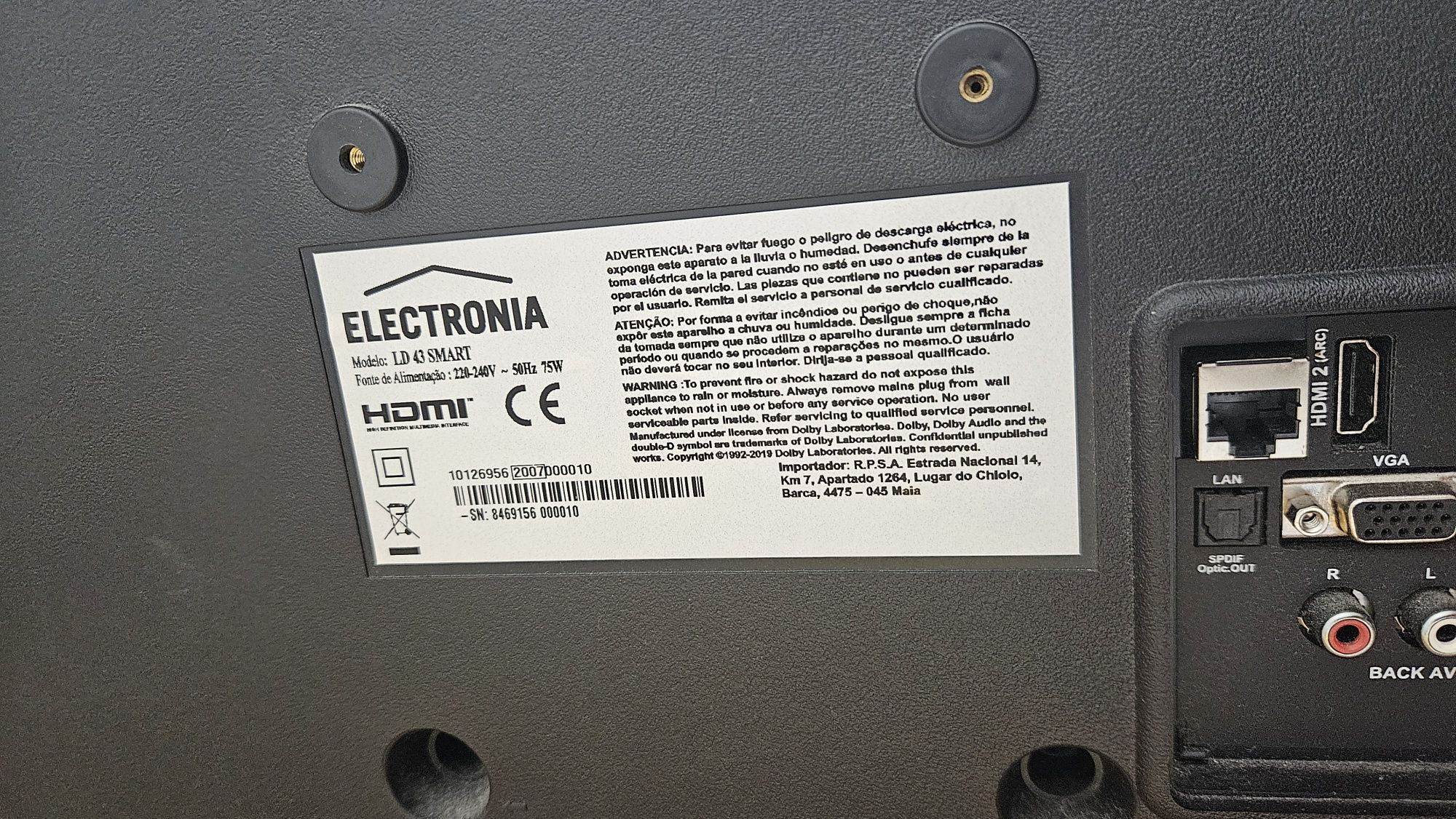 Smart TV 43" Electronia
