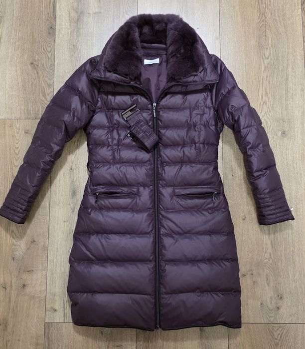 Płaszcz Taranko puchowy kolor śliwkowy