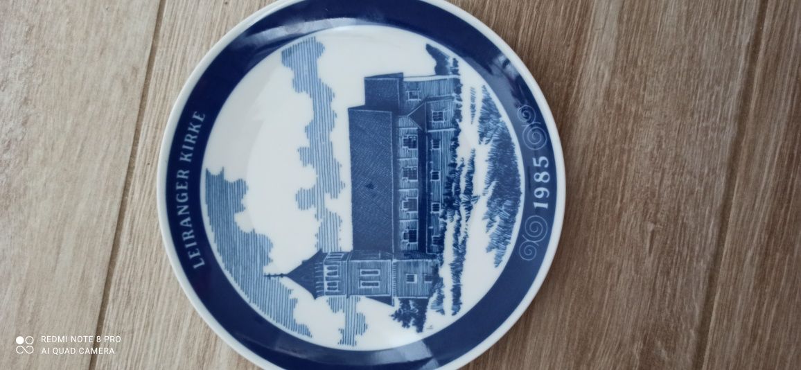 Kolekcjonerski talerz porcelanowy Millhouse Danmark Agent i Norge (042