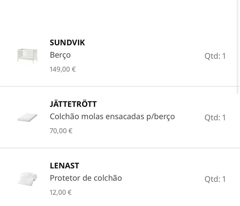 Berço Ikea | Sundvik + Colchão Jattetrott