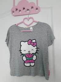 crop top koszulka oversize Hello Kitty H&M 164