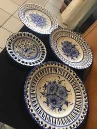 Conjunto de pratos de porcelana portuguesa