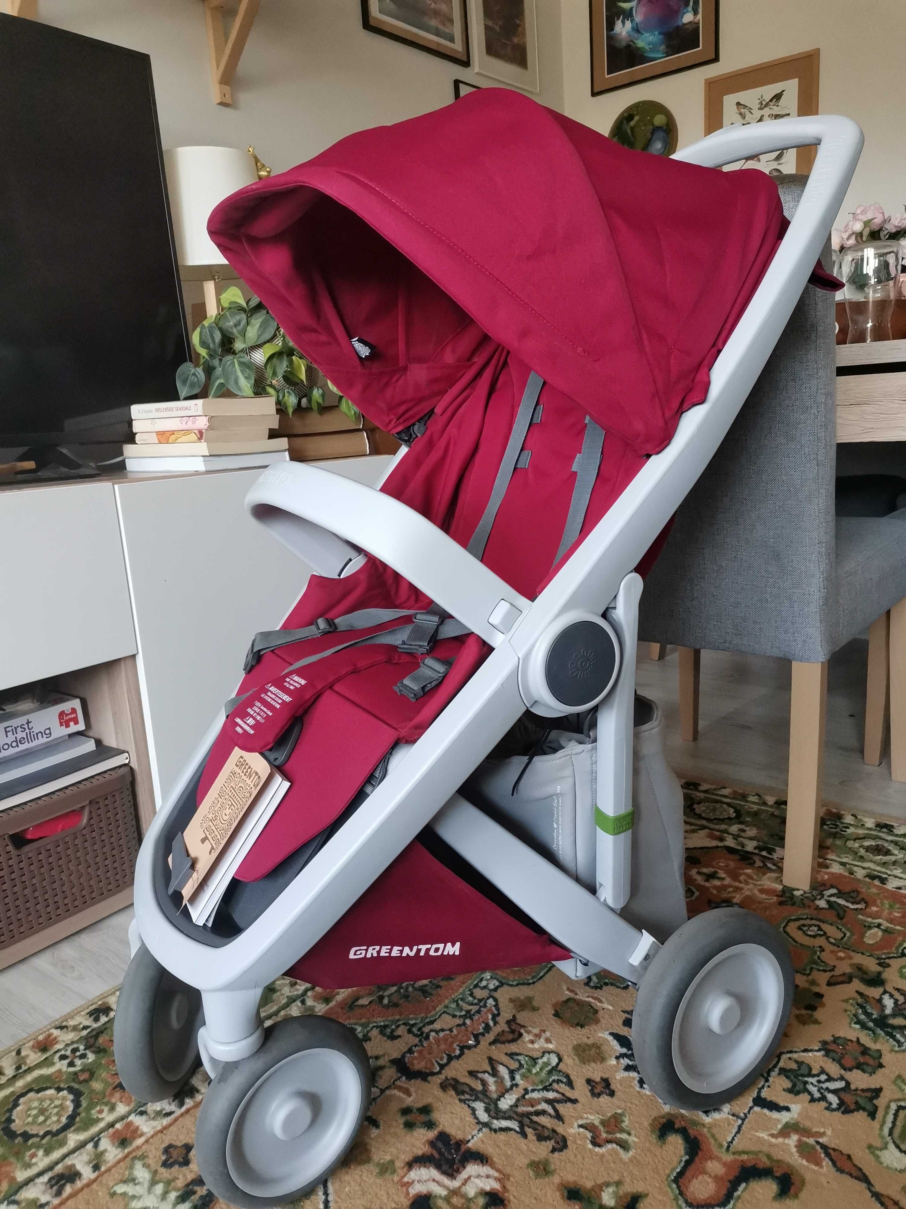 Wózek spacerowy spacerówka Greentom Classic Cherry Grey