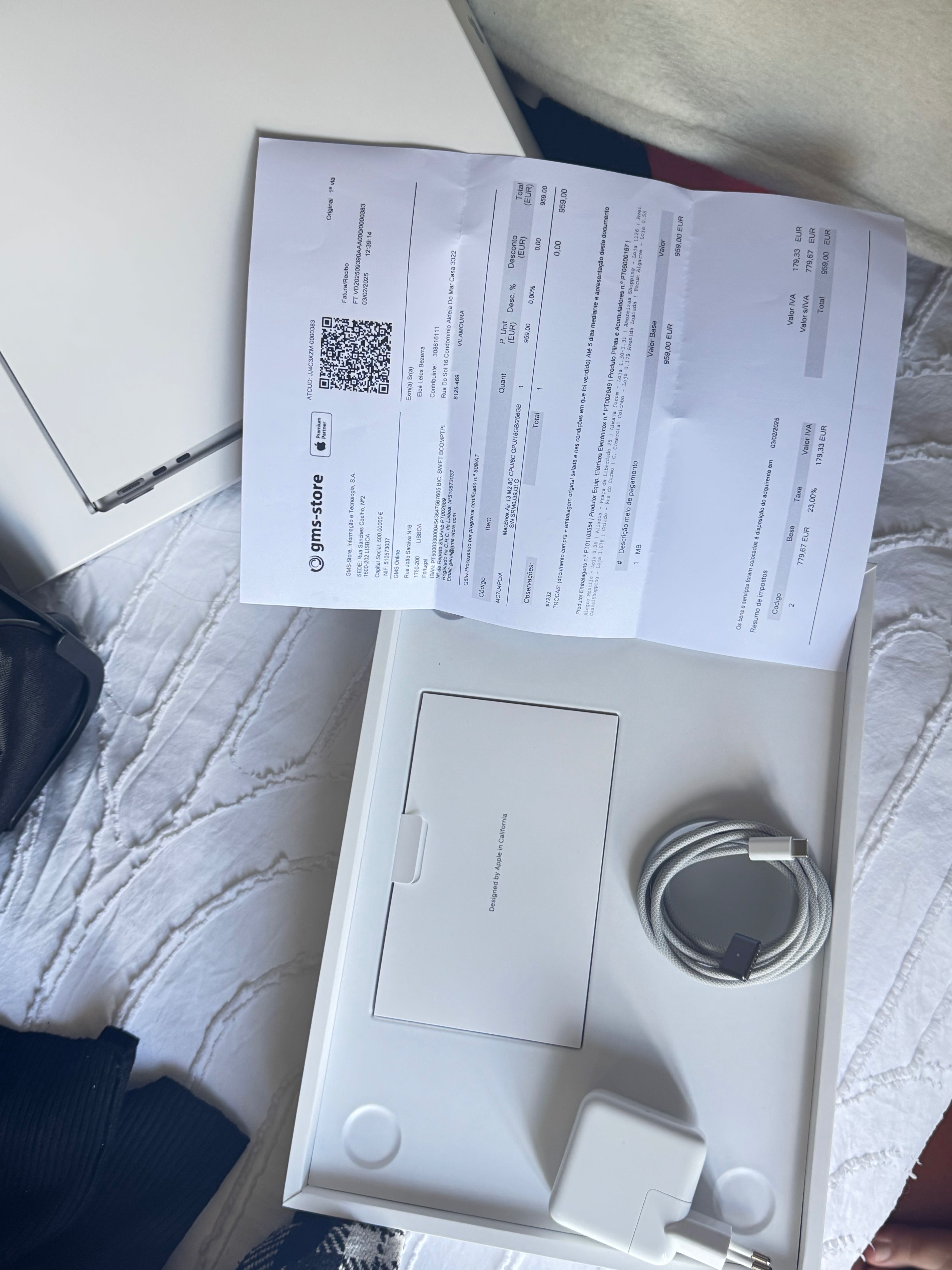 MacBook Air M2 13 polegadas 16GB de memoria unificada SSD de 256GB