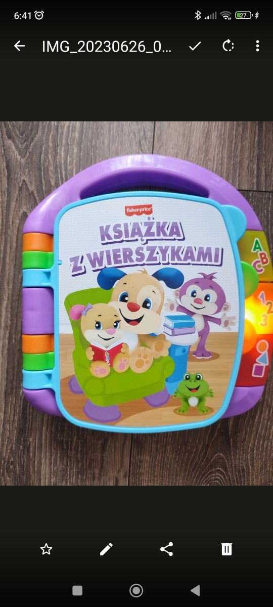 Książeczka z wierszykami i piosenkami fisher Price