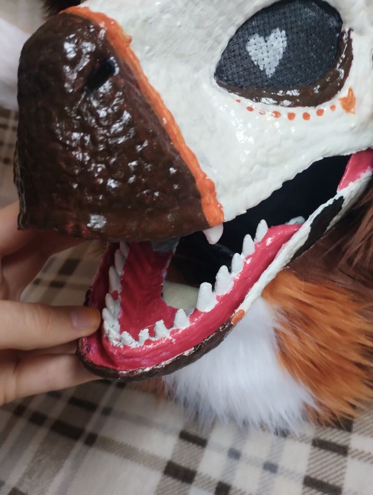 Fursuit furry dino mask dinomaska dinomask minipartial raptor