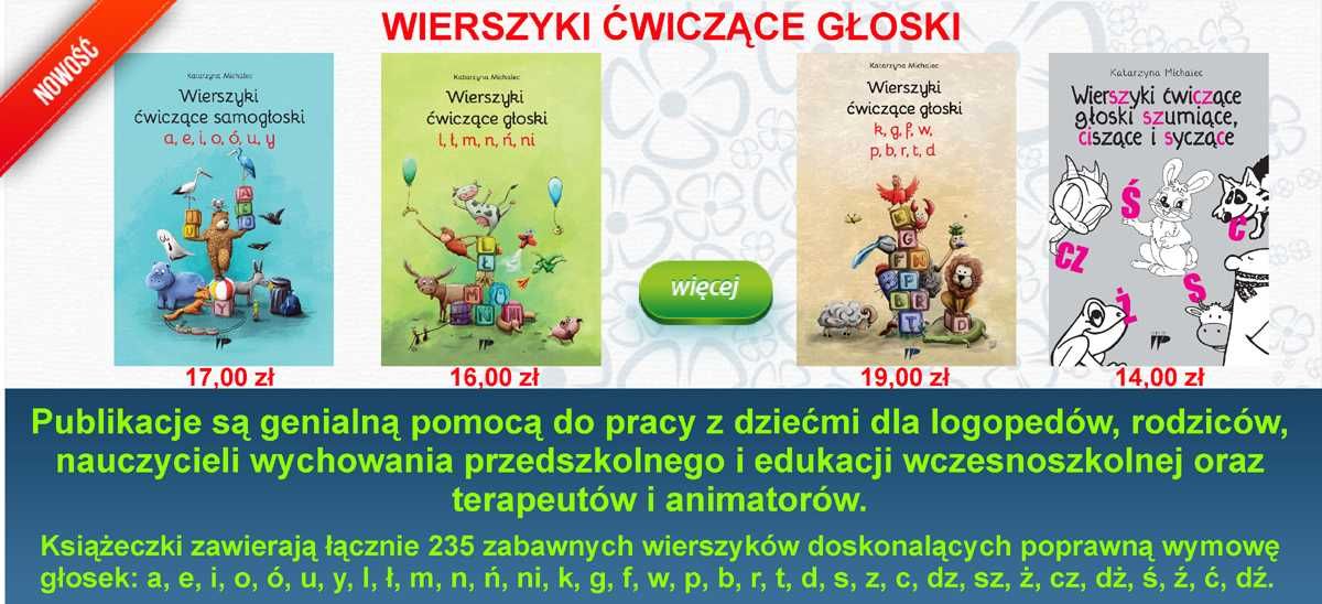 Wierszyki dla dzieci - na hasło EKIPA -20% taniej cały zestaw książek