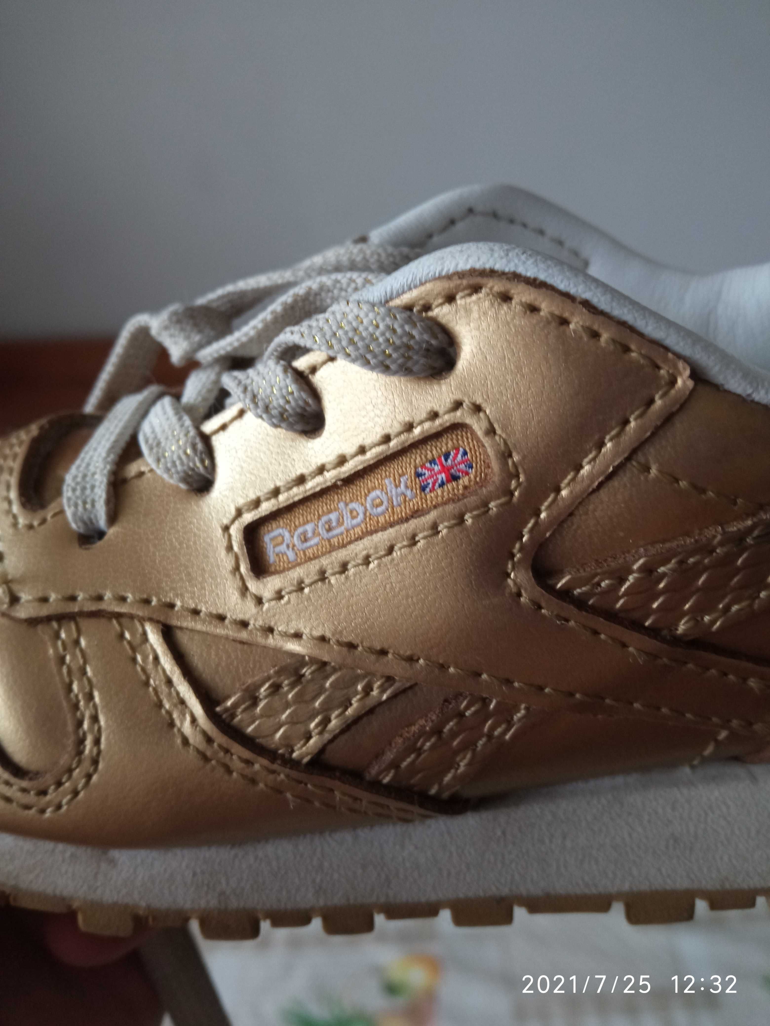 Buty złote Reebok. Rozm. 21,5