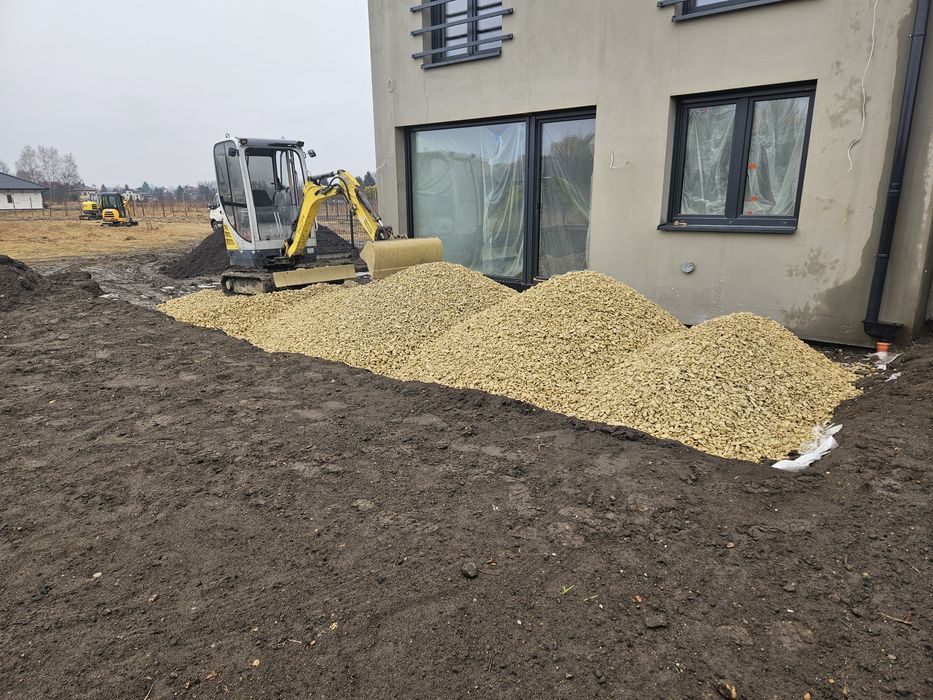 Usługi minikoparką ocieplania fundamentów Śląsk Sosnowiec Dąbrowa Będz