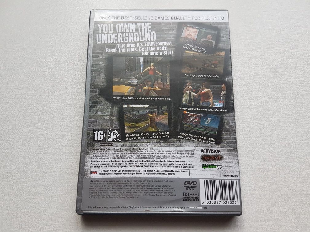 Tony Hawk Underground PS2 Ang