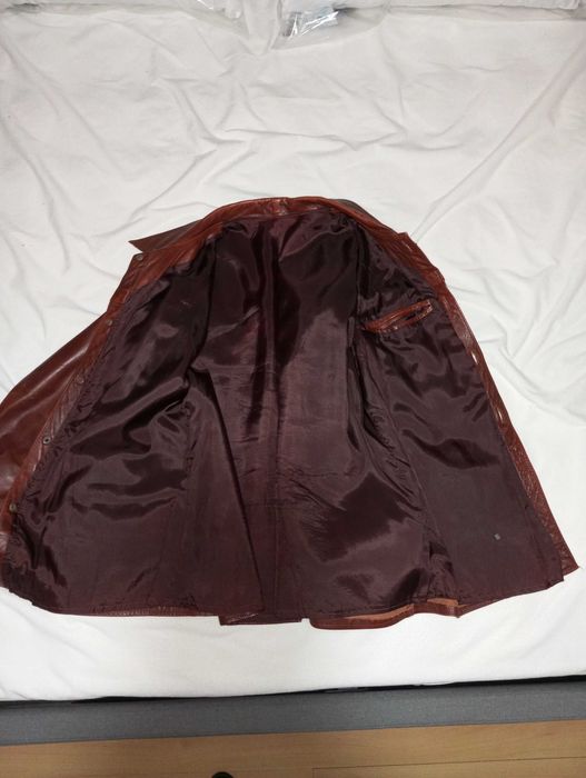 Lindo casaco Vintage em couro Italiano