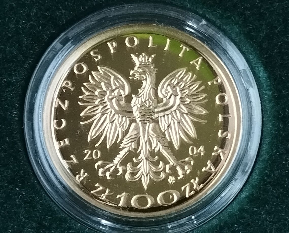 Złota moneta - 100 zł Przemysł II 2004r stan L