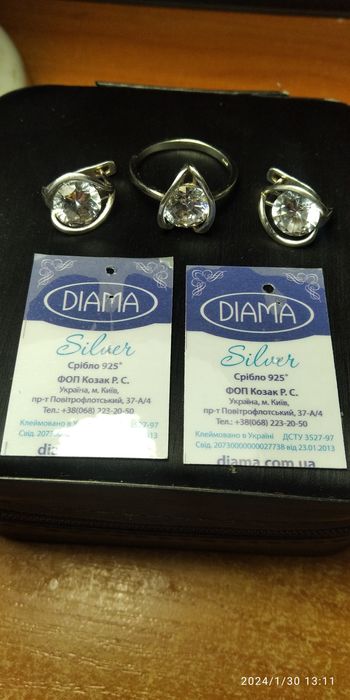 Набір кільце та сережки