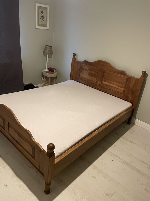 Łózko podwójne , 160 , lite drewno