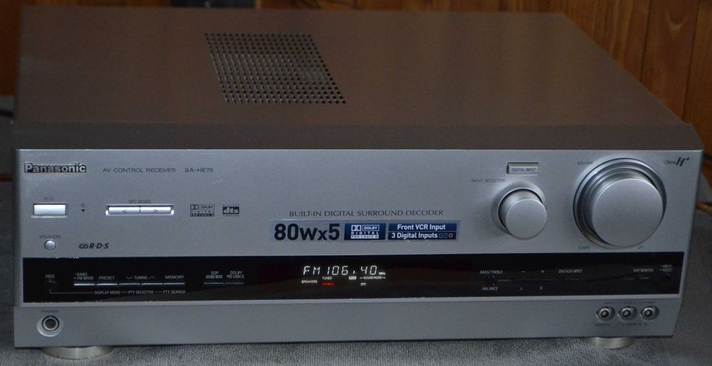 Amplituner kino domowe 5.1  A/V Panasonic SA-HE 75  Technics 5x80watt