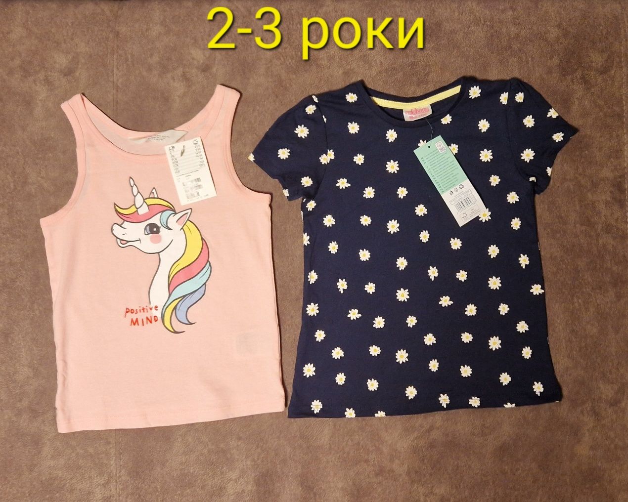 Фірмова нова футболка,  майка для дівчинки на 2-3 р
