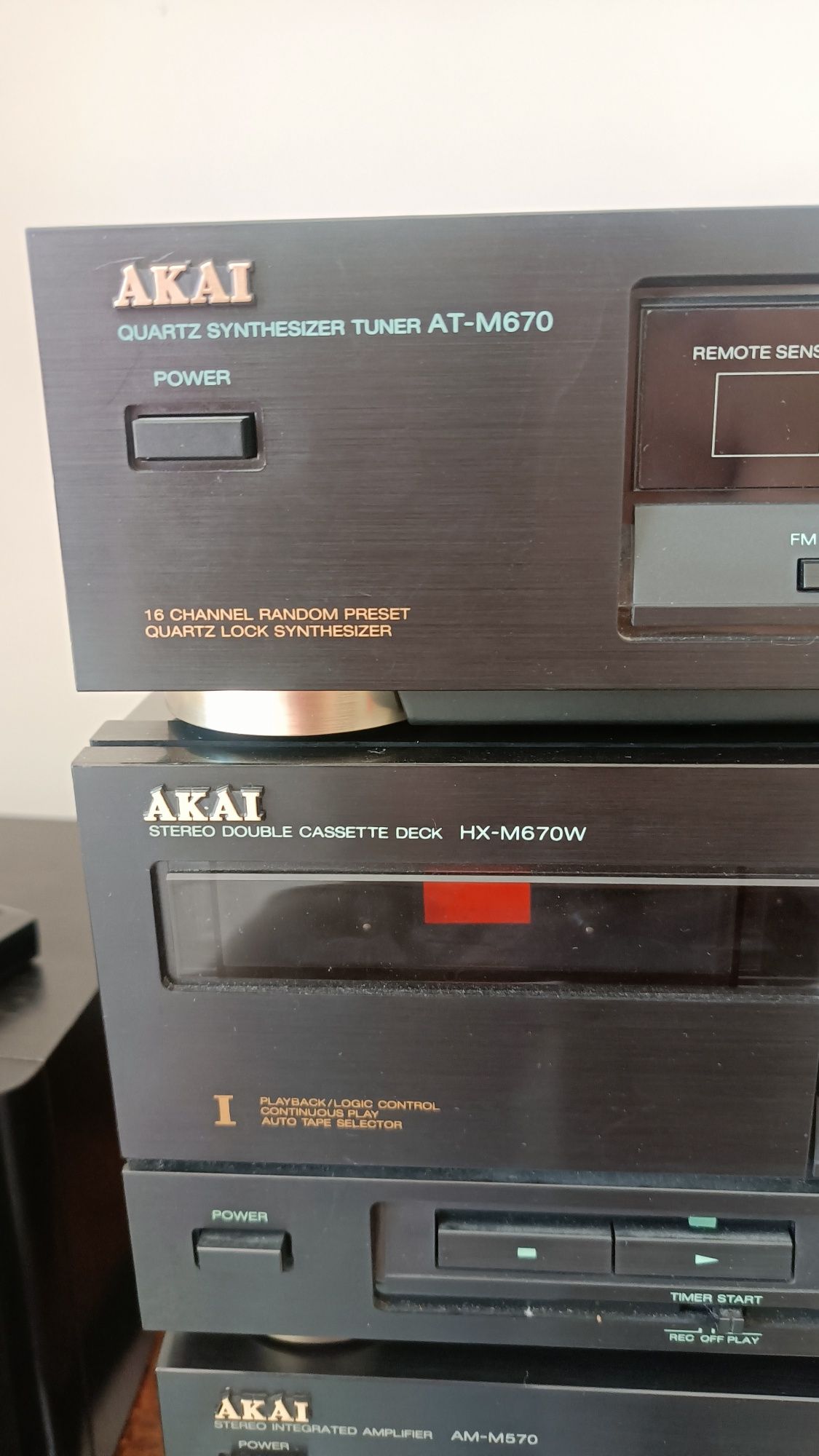 Akai zestaw stereo wzmacniacz,tuner, deck