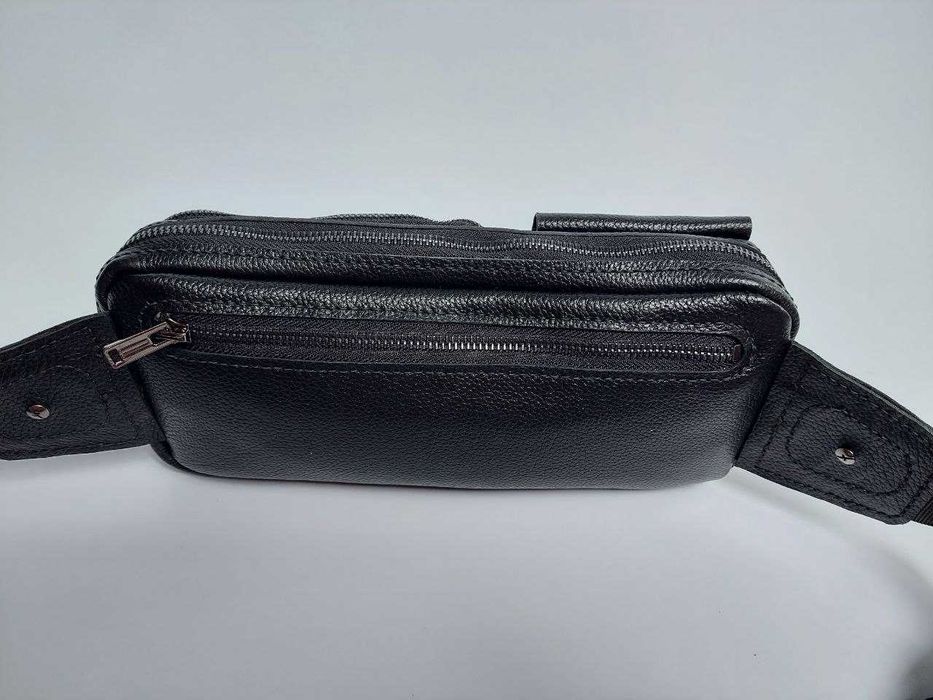 Сумка бананка из натуральной кожи