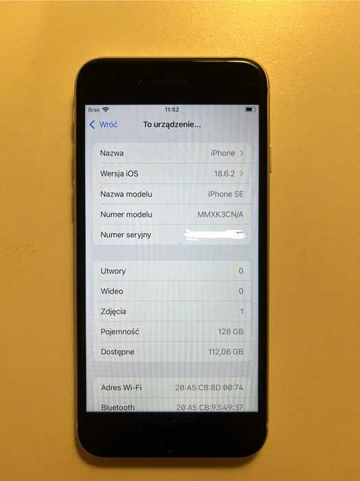 iPhone SE 3 (2022) 128 GB Biały