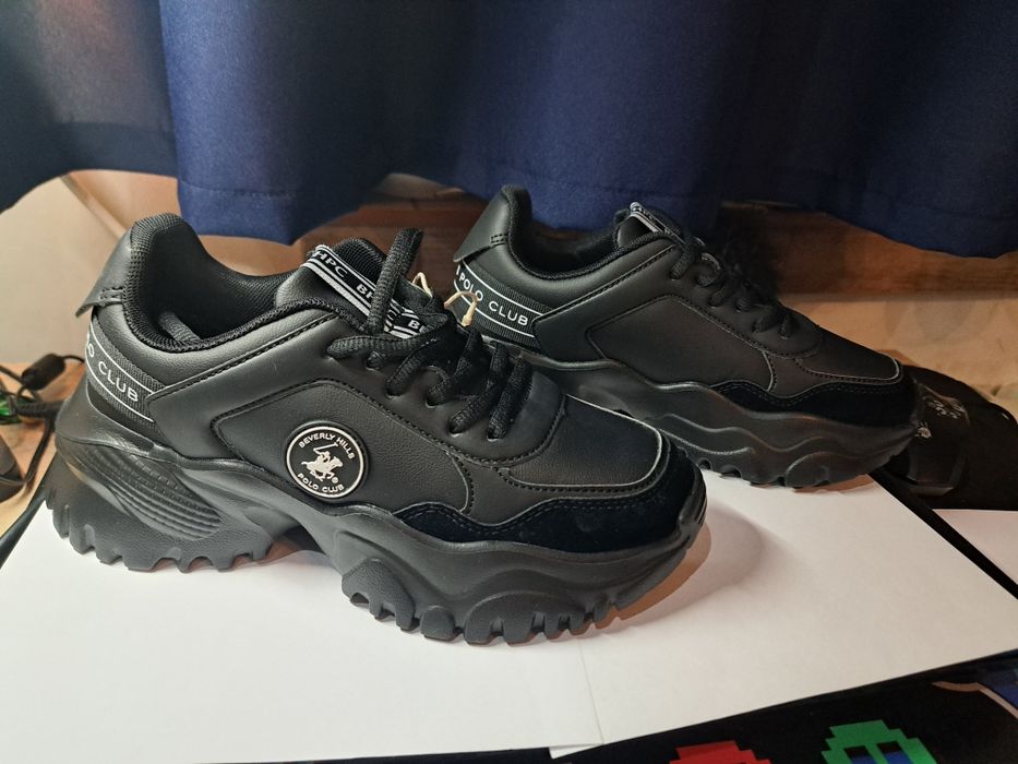 Czarne sneakersy Beverly Hills Polo Clubnowe rozmiar 41